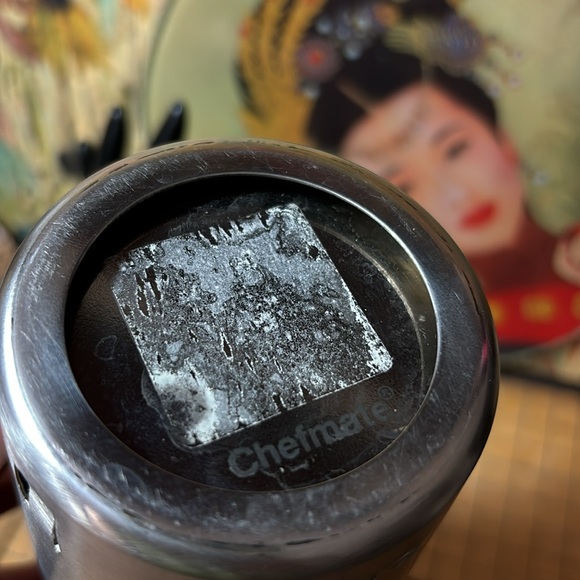 Chefmate Metal Bar Shaker With Drink Recipe Turn Selector Silver Tone 9.75”x4.5” - Picture 10 of 16